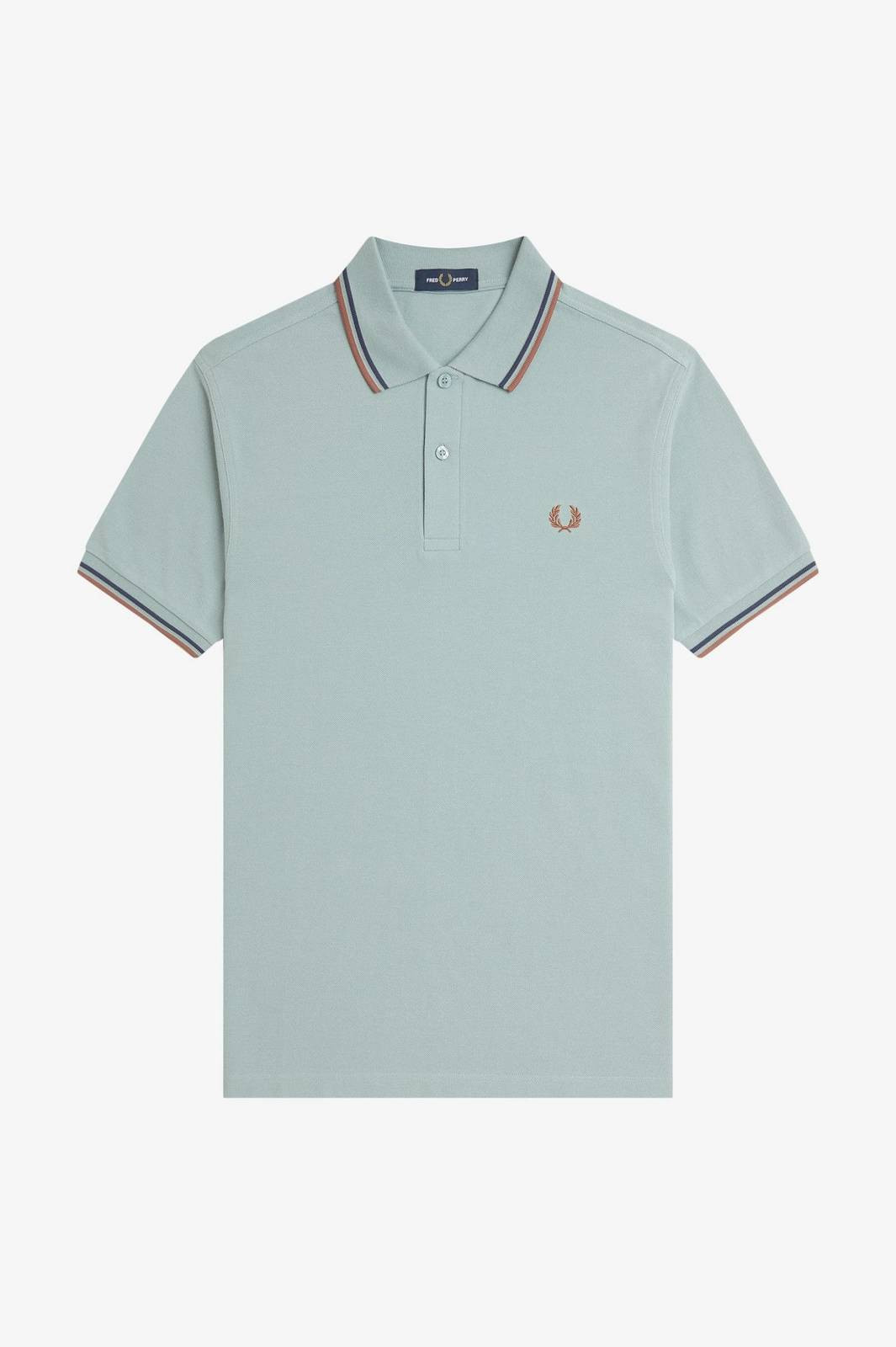 Fred Perry Polo Manica Corta Slim Fit Azzurro - Taglia S Abbigliamento Uomo Polo