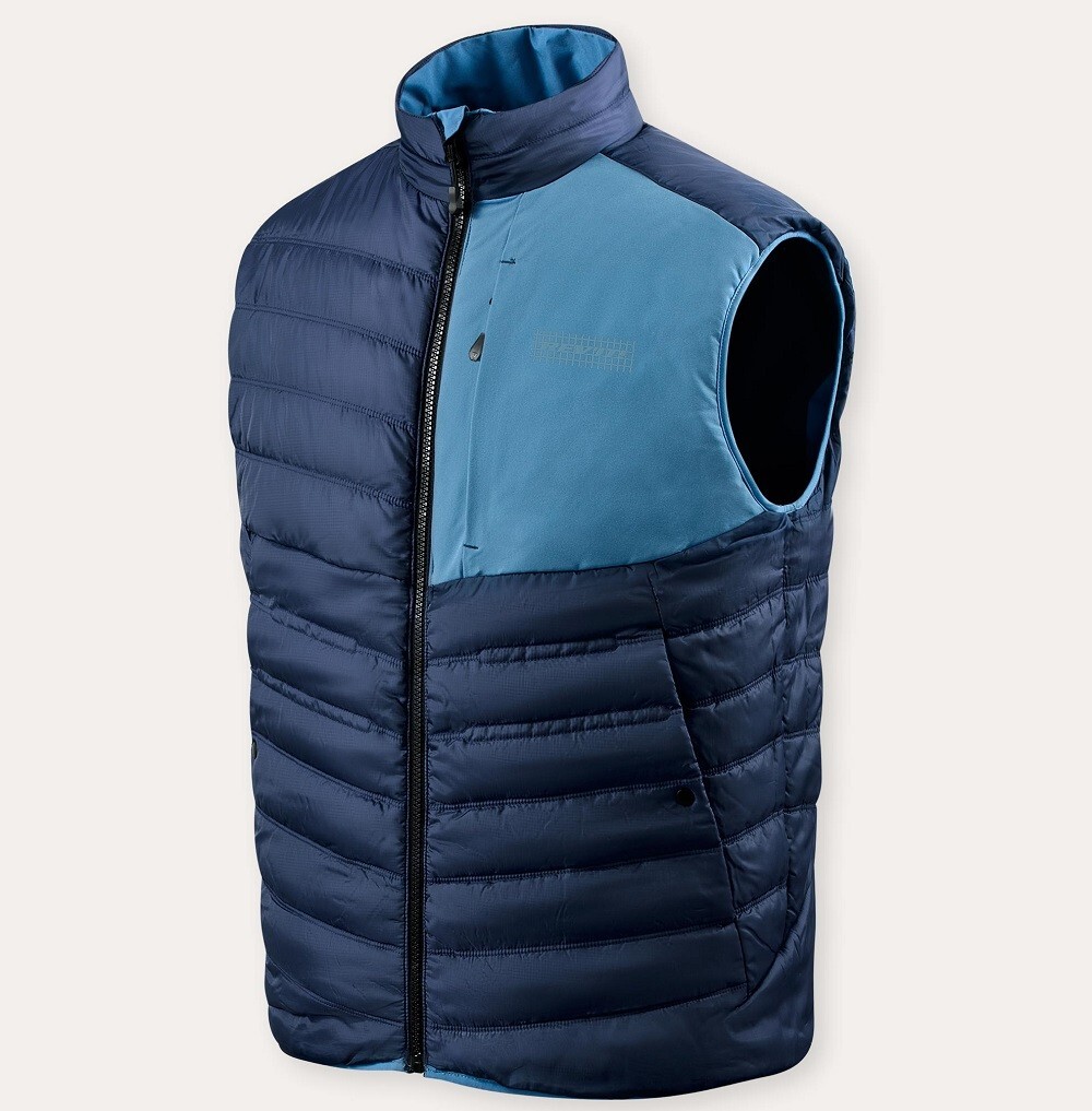 GILET PIUMINO CASUAL UOMO REV'IT BODYWARMER FINLEY REVERSIBILE BLU TG M