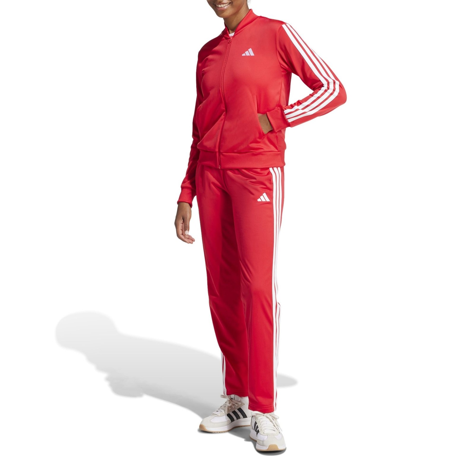 Adidas Tuta da Donna Essentials 3-Stripes Rossa Taglia M Codice JD2684