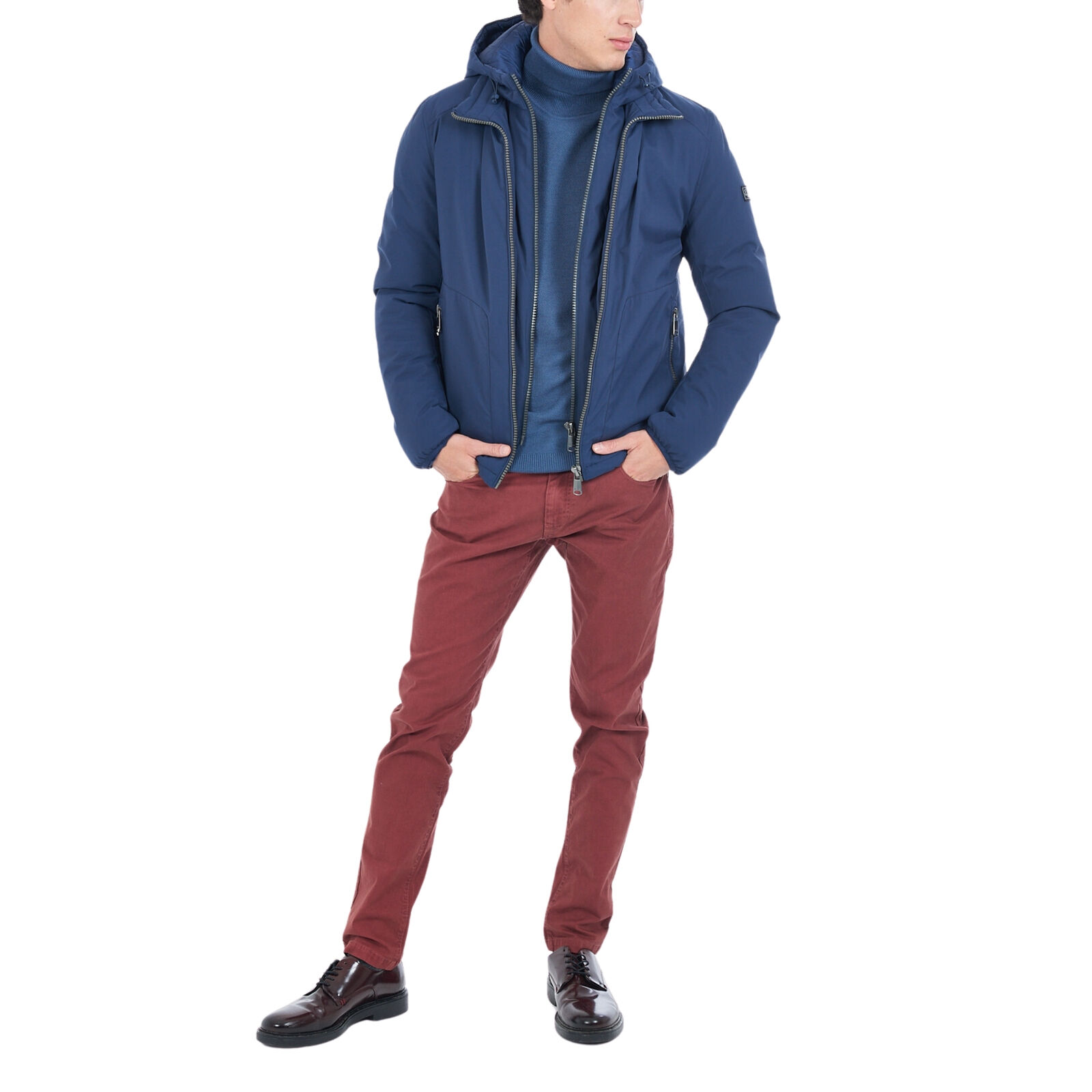 Yes Zee Giubbino da Uomo in Softshell con Interno Trapuntato Blu Taglia XXL C...