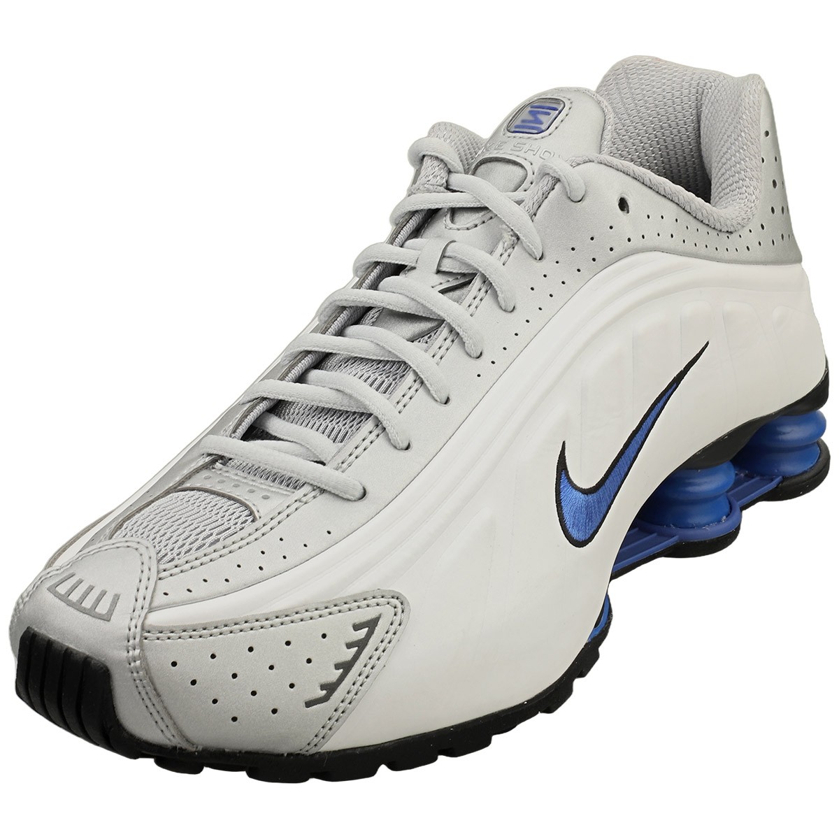 Nike Shox R4 Scarpe da Ginnastica Bianche Argento Uomo - 42 EU
