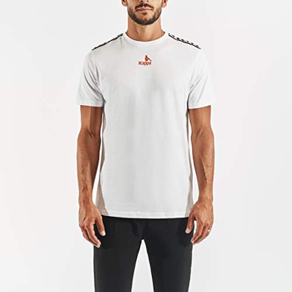 (TG. XS) Kappa Corezo Courir, Maglietta Uomo, Bianco, XS - NUOVO