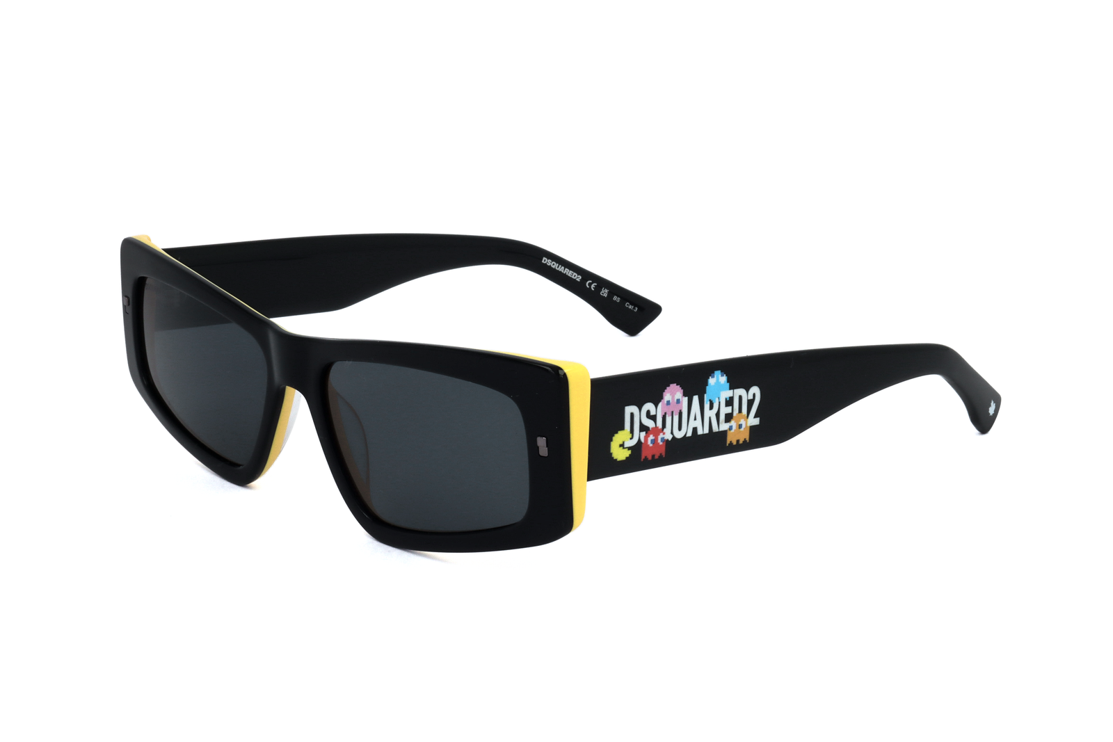 Occhiali da Sole Dsquared2 D2 PAC 71C BLACK YELLOW 57/16/145 Uomo
