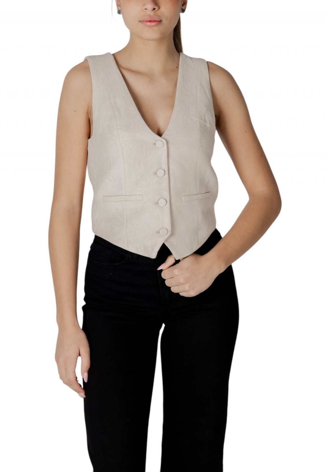 Desigual Abbigliamento Donna Gilet M Beige 25SWEW24