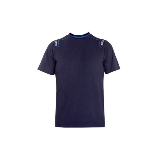 Sparco t-shirt Trenton maglia a maniche corte TG S blu marine in cotone elastico