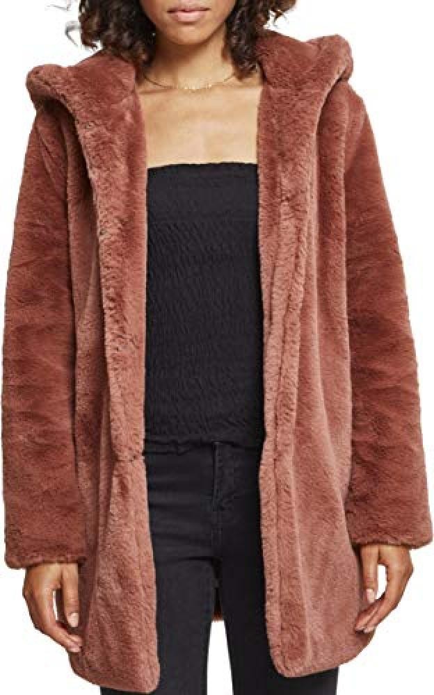 (TG. S) Urban Classics Ladies Hooded Teddy Coat Parka Uomo, Rosa (Darkrose 01472