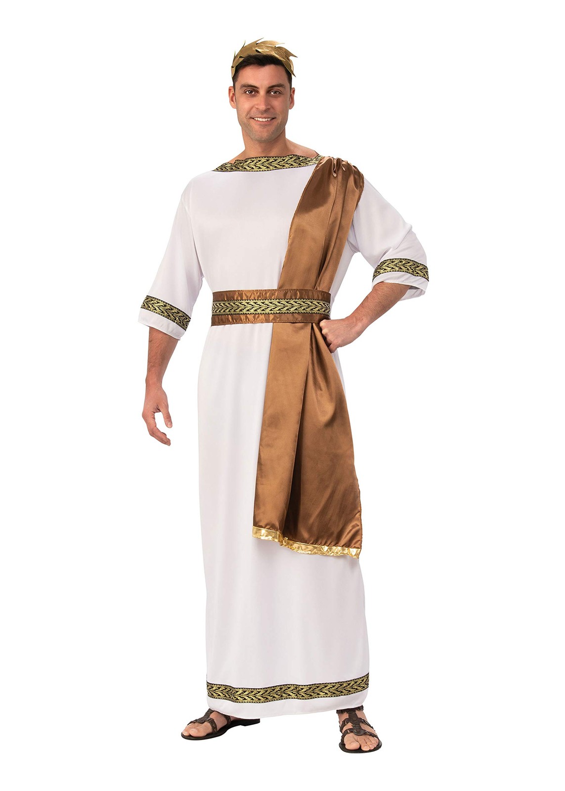 Bristol Novelty AC734 Costume da Dio Greco con Fusciacca, Marrone Taglia unica