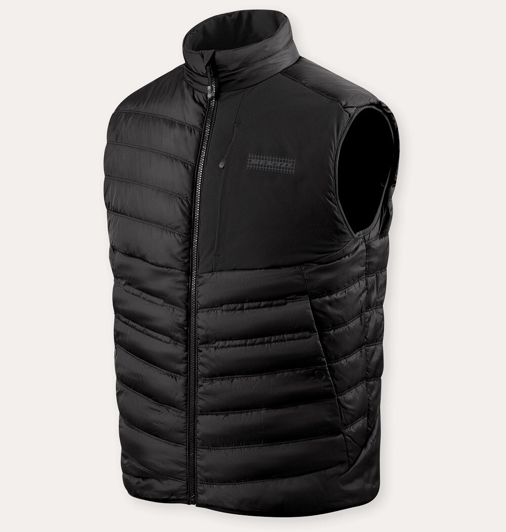 GILET PIUMINO CASUAL UOMO REV'IT BODYWARMER FINLEY REVERSIBILE BLACK NERO TG S
