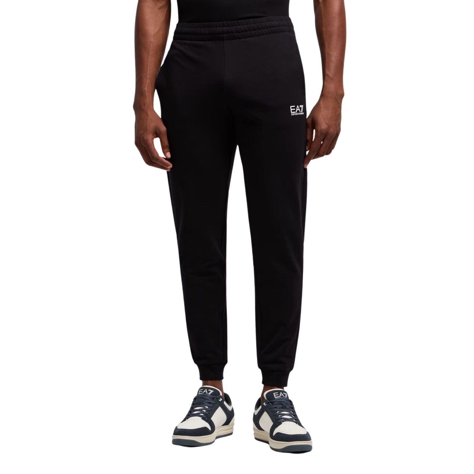 EA7 Pantaloni da Uomo Jogger Core Identity in Cotone Nero Taglia XXL Codice 8...