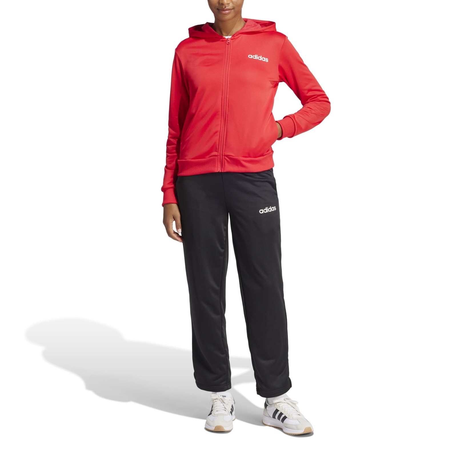 Adidas Tuta da Donna Essentials Linear Rossa Taglia M Codice JD2701