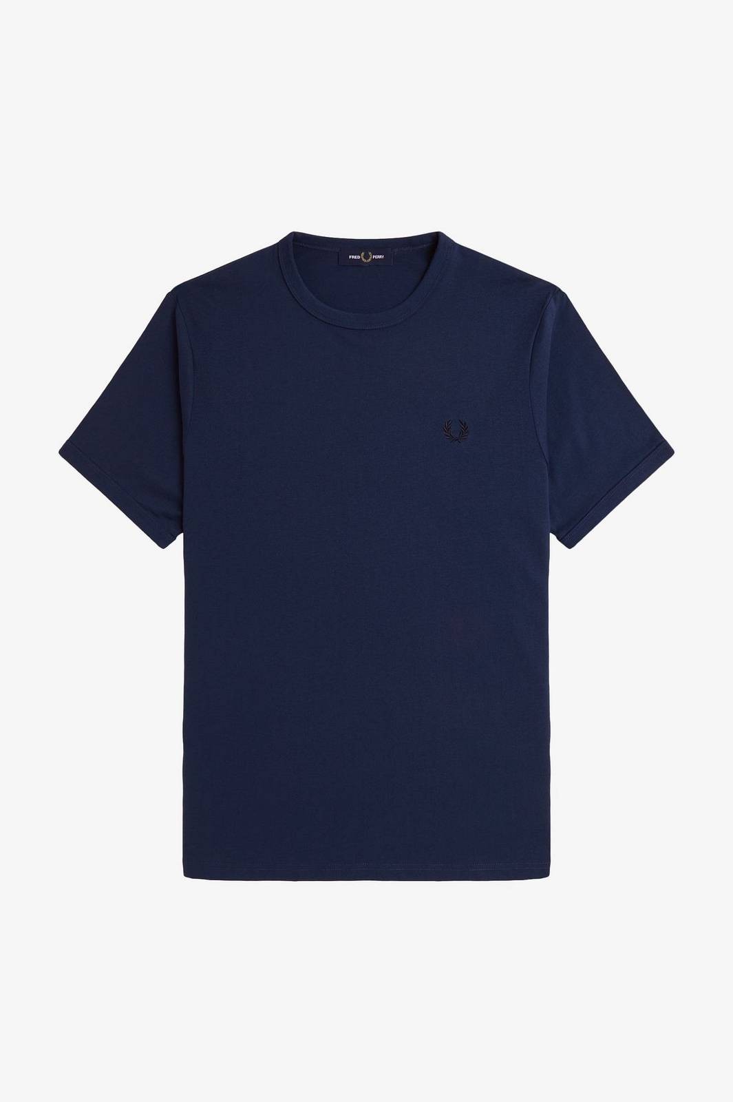 Fred Perry Ringer Tee - T-shirt A Manica Corta Blu - Taglia S Abbigliamento Uomo