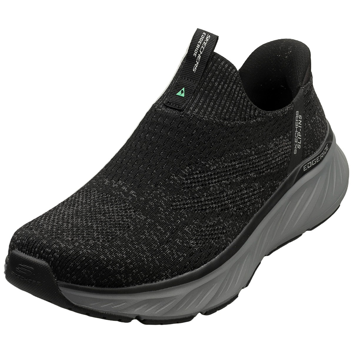 Skechers Uomo Slip-Ins Edgeride Nero Carbonaio - 43 EU