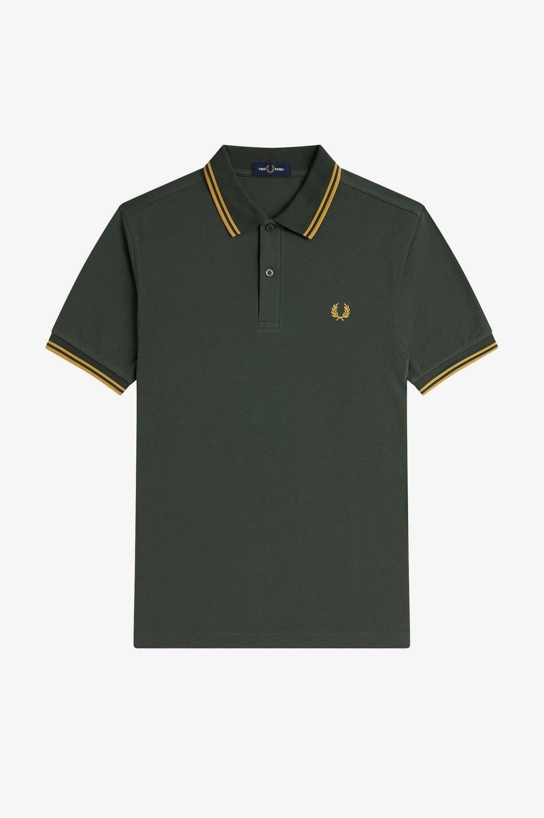 Fred Perry Polo Manica Corta Slim Fit Verde - Taglia XL Abbigliamento Uomo Polo