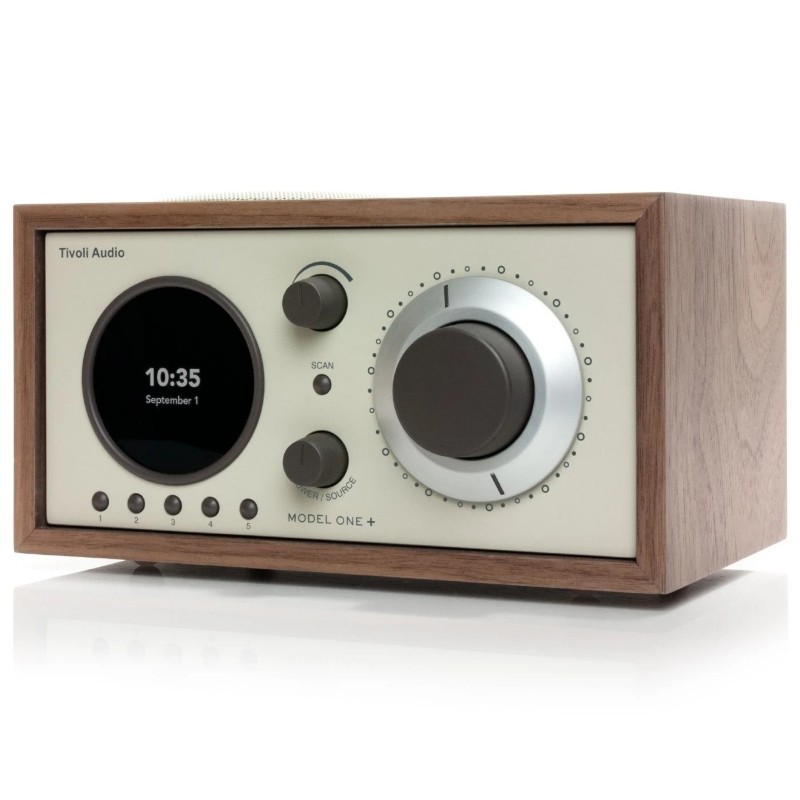 TivoliAudio Model One+ Walnut/Beige Radio DAB/DAB+ FM Bluetooth Aux Orologio Sve