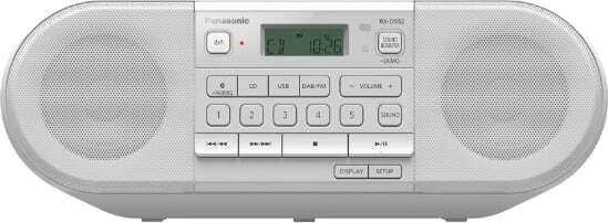 Boombox Radio Stereo Digitale Lettore CD Radio DAB+ FM 20W Panasonic RX-D552E-W