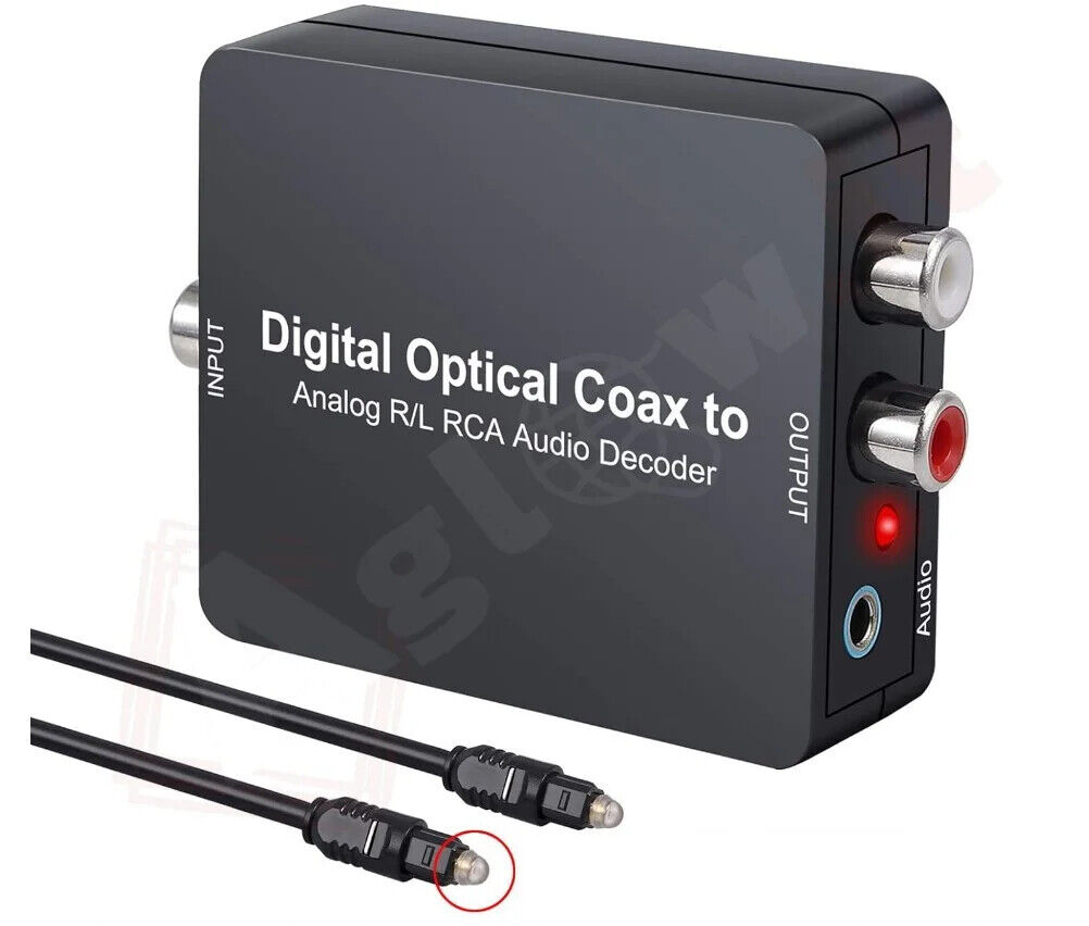 Convertitore Audio Ottico a RCA, ADATTATORE DIGITALE ad ANALOGICO SpDIF, Convert