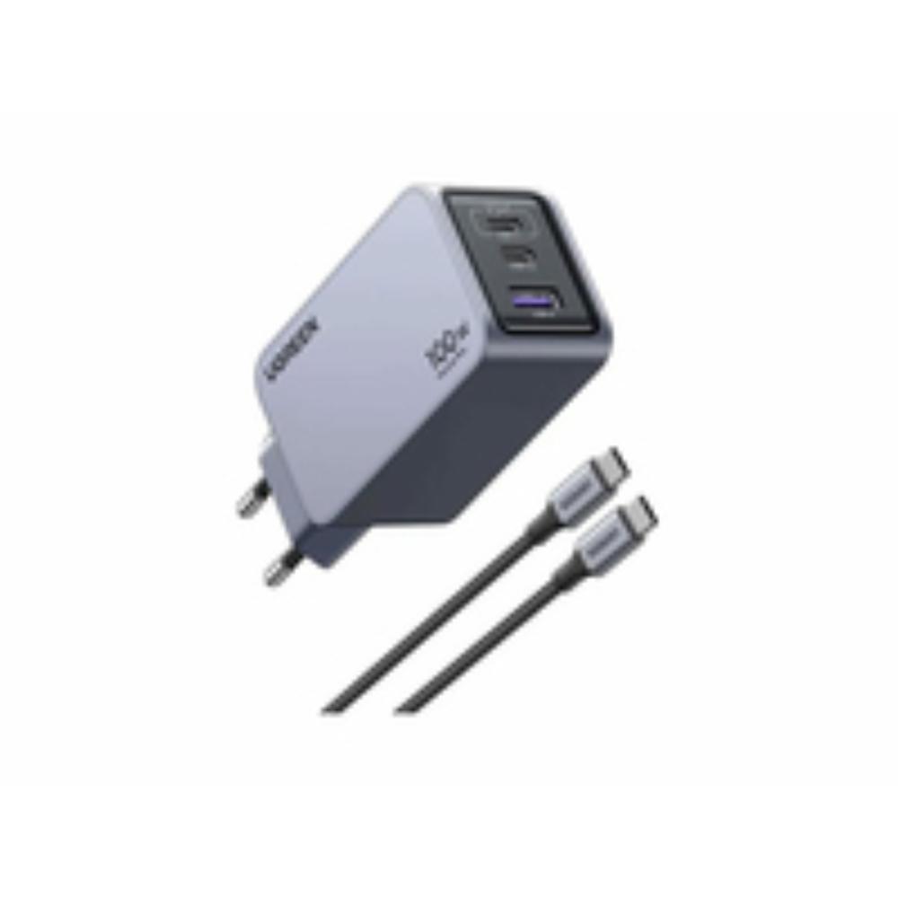 UGREEN Caricatore USB 100W GaN Nexode Pro, 2x Type-C, 1xUSB3 Black