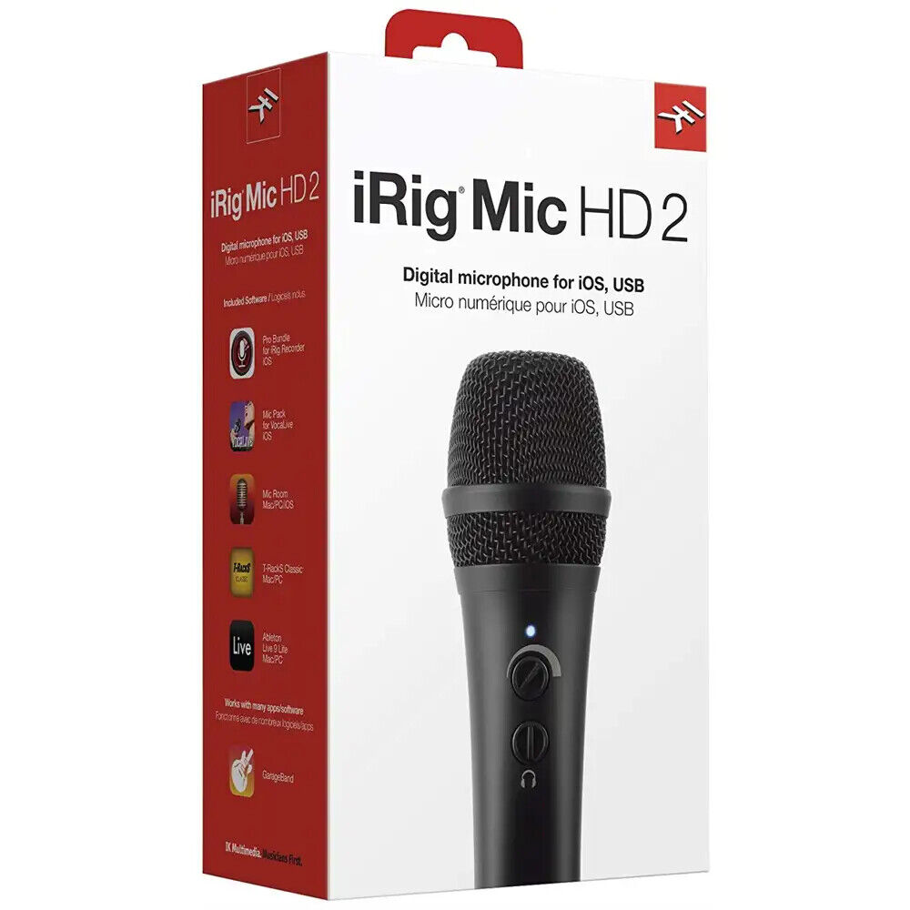 IK MULTIMEDIA IRIG MIC HD 2 microfono palmare digitale per iphone, ipad, mac/pc