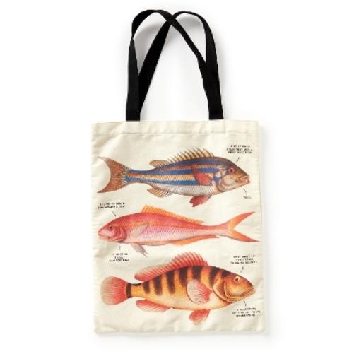 Brass Monkey Judgy Fish Canvas Tote (Tote Bag)