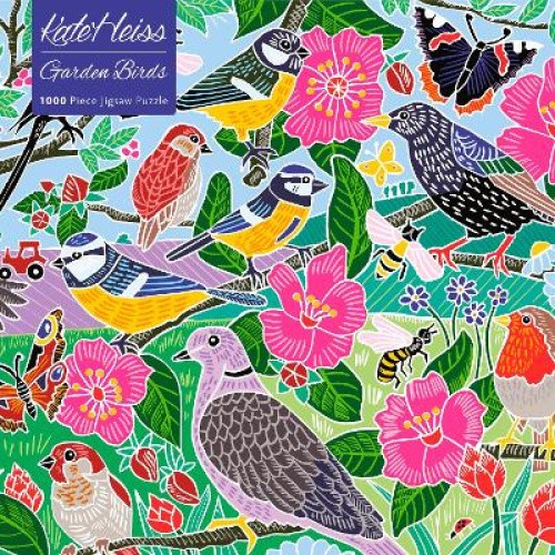 Adult Jigsaw Puzzle: Kate Heiss: Garden Birds: 1000-piece Jigsaw Puzzles