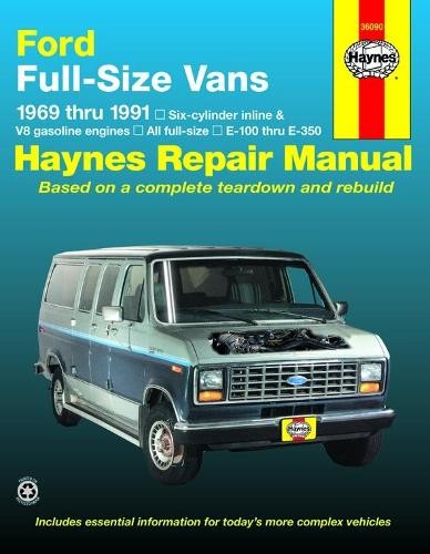 Ford full-size Econoline E-100-E-350 petrol vans (1969-1991) Haynes  (Tascabile)