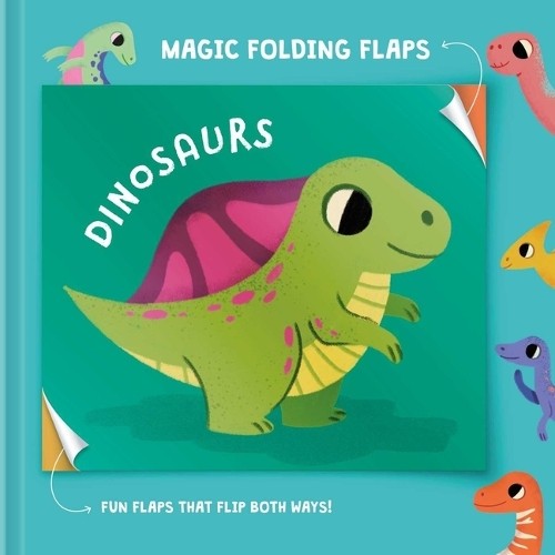 Little Genius Books Magic Folding Flaps - Dinosaurs (Libro di cartone)