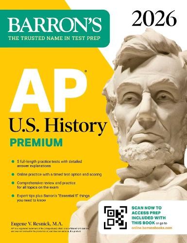 Barron's Educat AP U.S. History Premium, 2026:  (Tascabile) (PRESALE 14/08/2025)