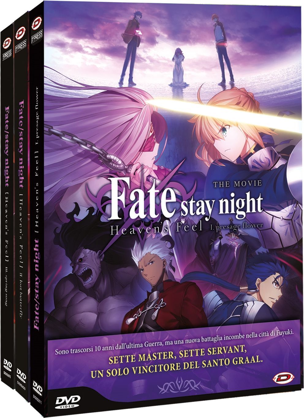 Dvd Fate/Stay Night - Bundle Heaven'S Feel 1-2-3 (3 Dvd, First Press)