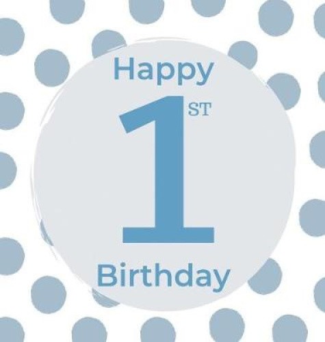 First birthday guest book (Hardcover): Birthday boy guest book, first birthday