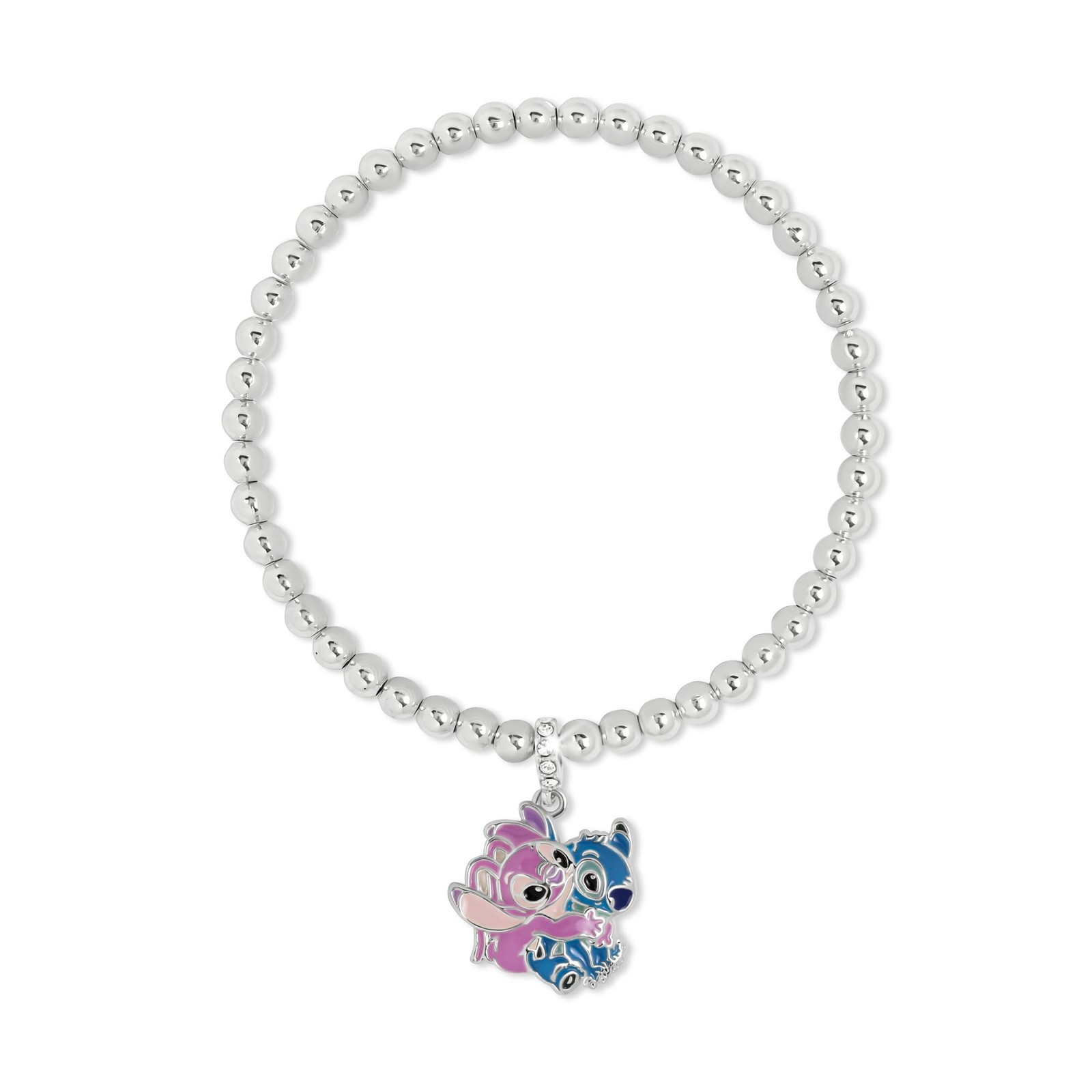 Disney - Silver Plated Stitch Charm Bracelet NUOVO