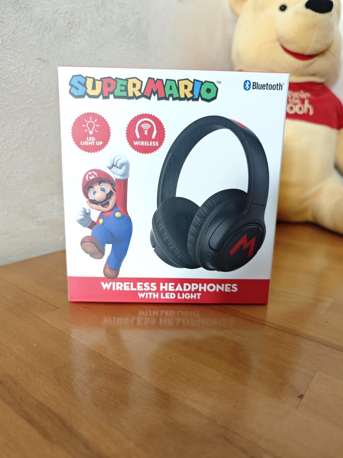 Cuffie Bluetooth Wireless Super Mario  Headphones Led Light Ufficiale Nintendo