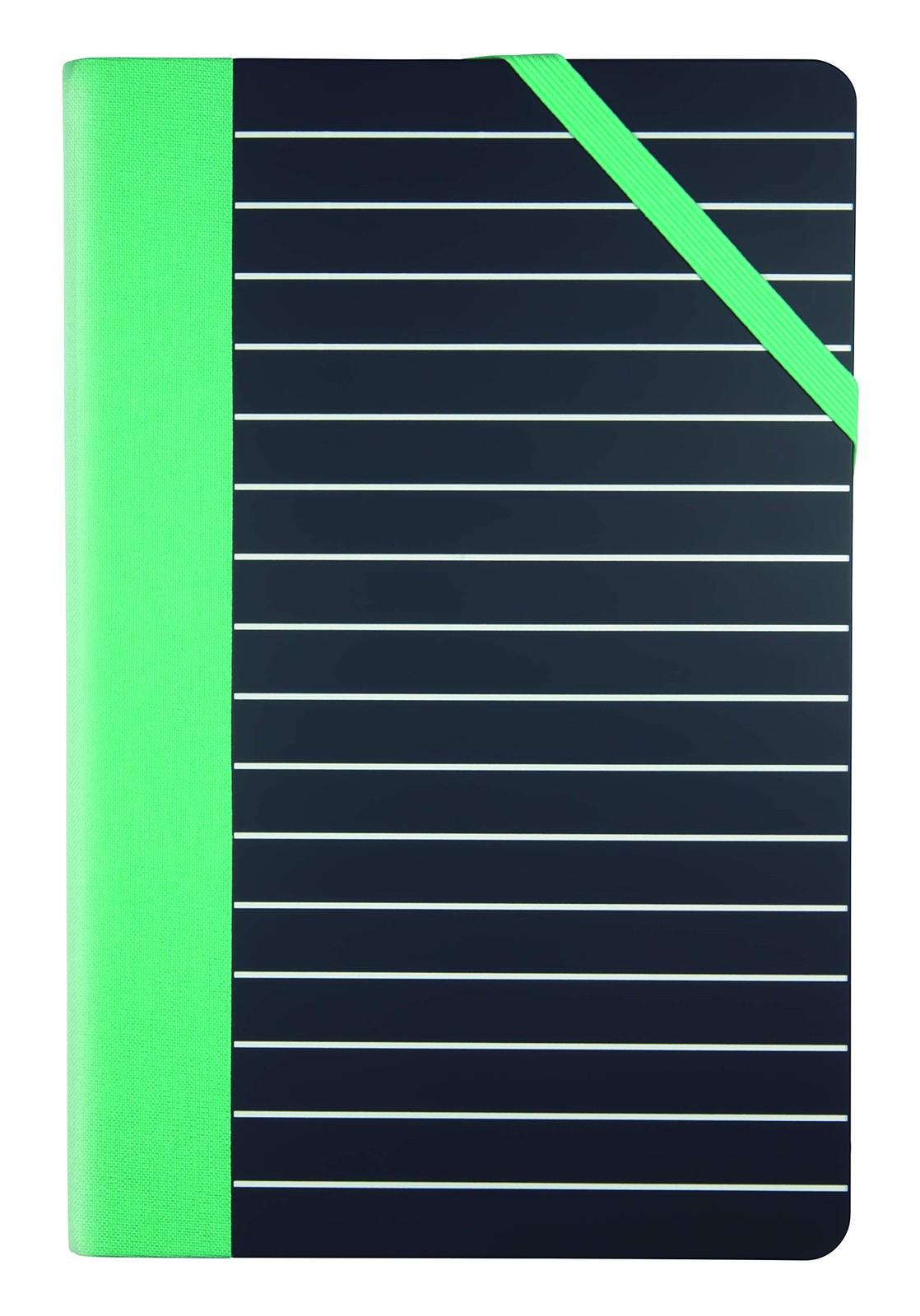 Notebook Milan Stripe Black Green 21 X 14,6 X 1,6 Cm NUOVO