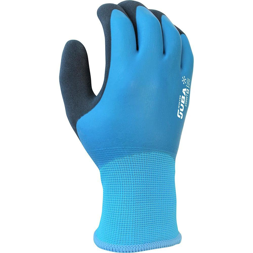 Work Gloves Juba Polyester Nylon Nitrile Cold Blue (Size: 8) NUOVO