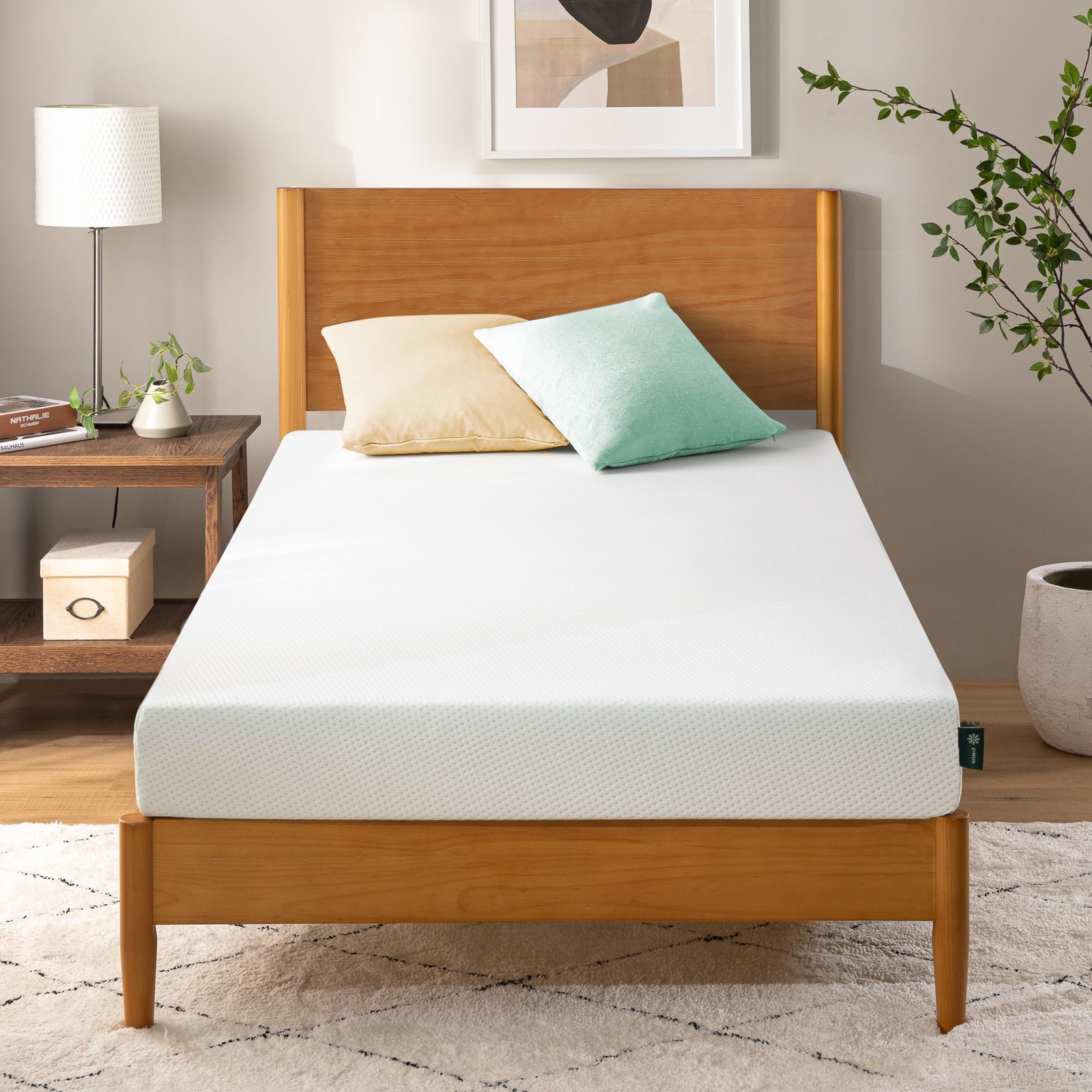 Zinus Materasso Singolo 80x190 cm - Ortopedico a Schiuma Viscoelastica con 5 Zon