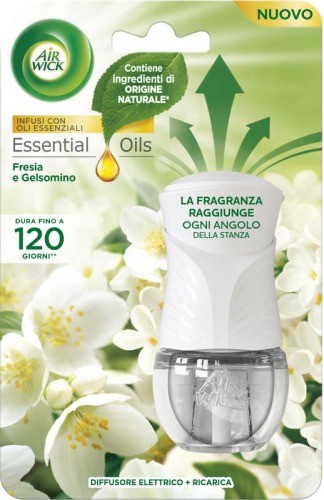58613 AIR WICK ESSENTIAL OILS DIFFUSORE ELETTRICO CON RICARICA FRESIA E GELSOMIN
