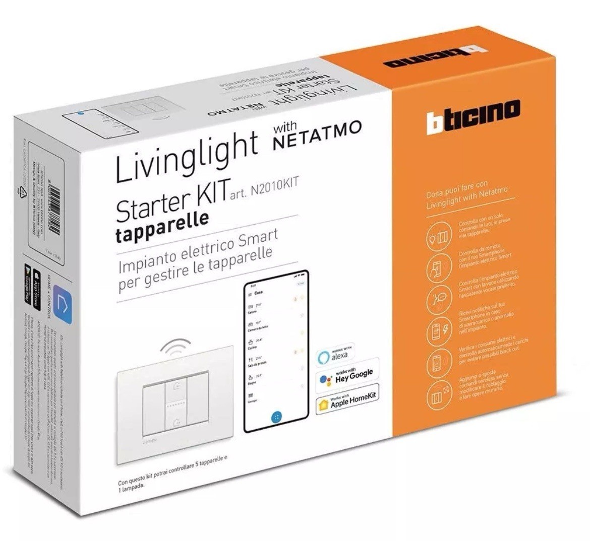 BTicino N2010KIT Livinglight starter kit per gestione luci tapparelle