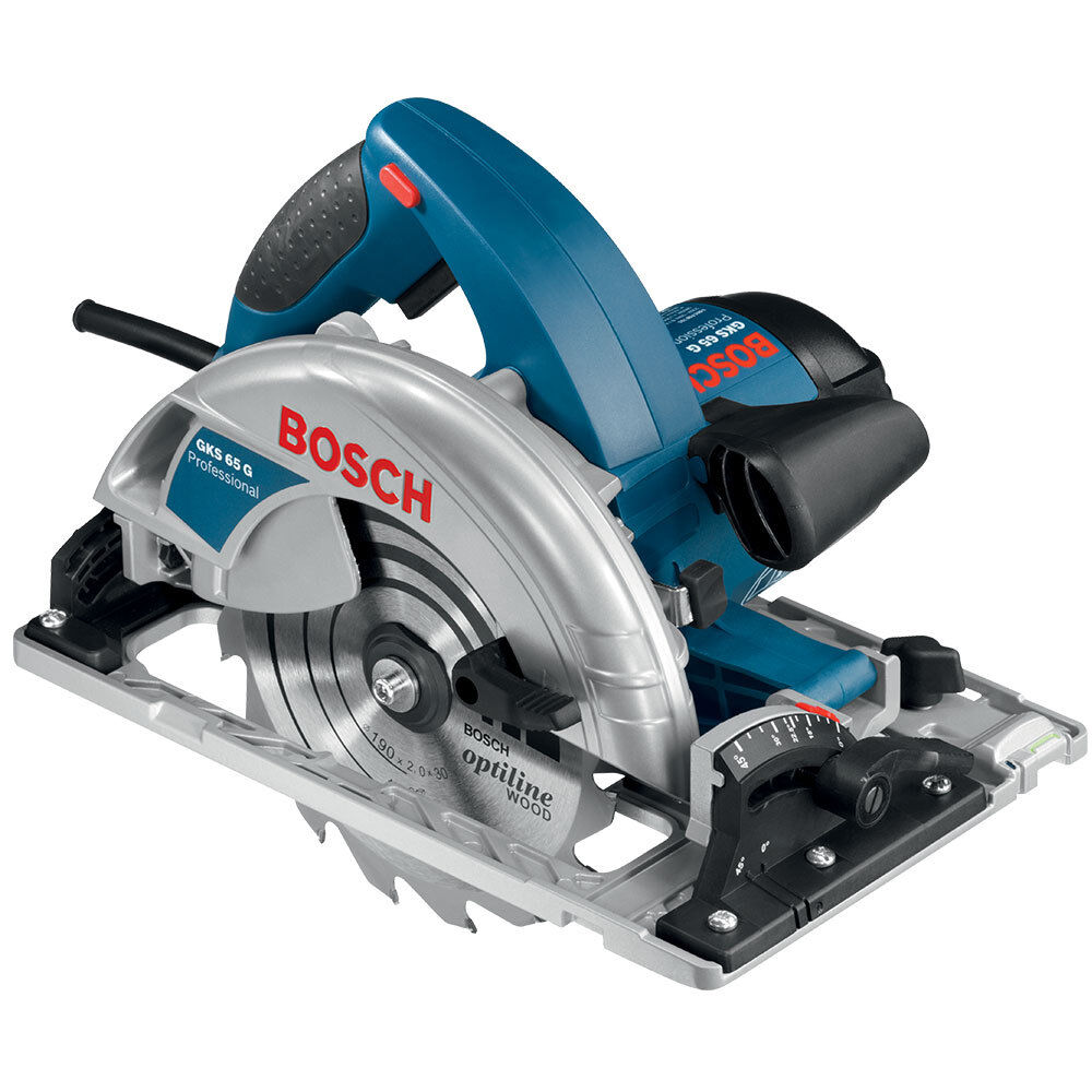 BOSCH GKS 65 G PROFESSIONAL SEGA CIRCOLARE 1600 W TAGLIO 65 mm VALIGETTA L-BOXX