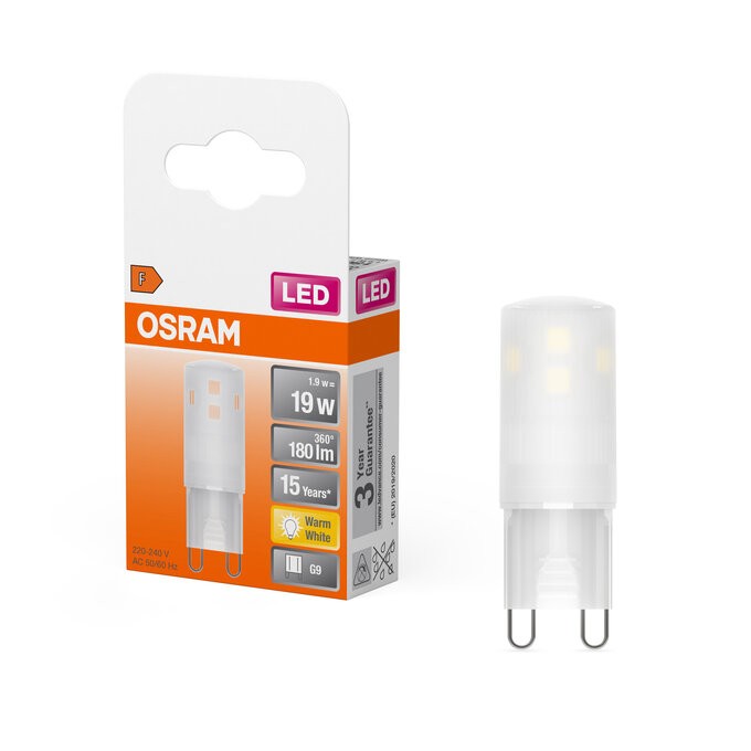 LEDVANCE LAMPADINA LED G9 LED PIN G9 19 1.9 W/2700 K G9, 220-240V