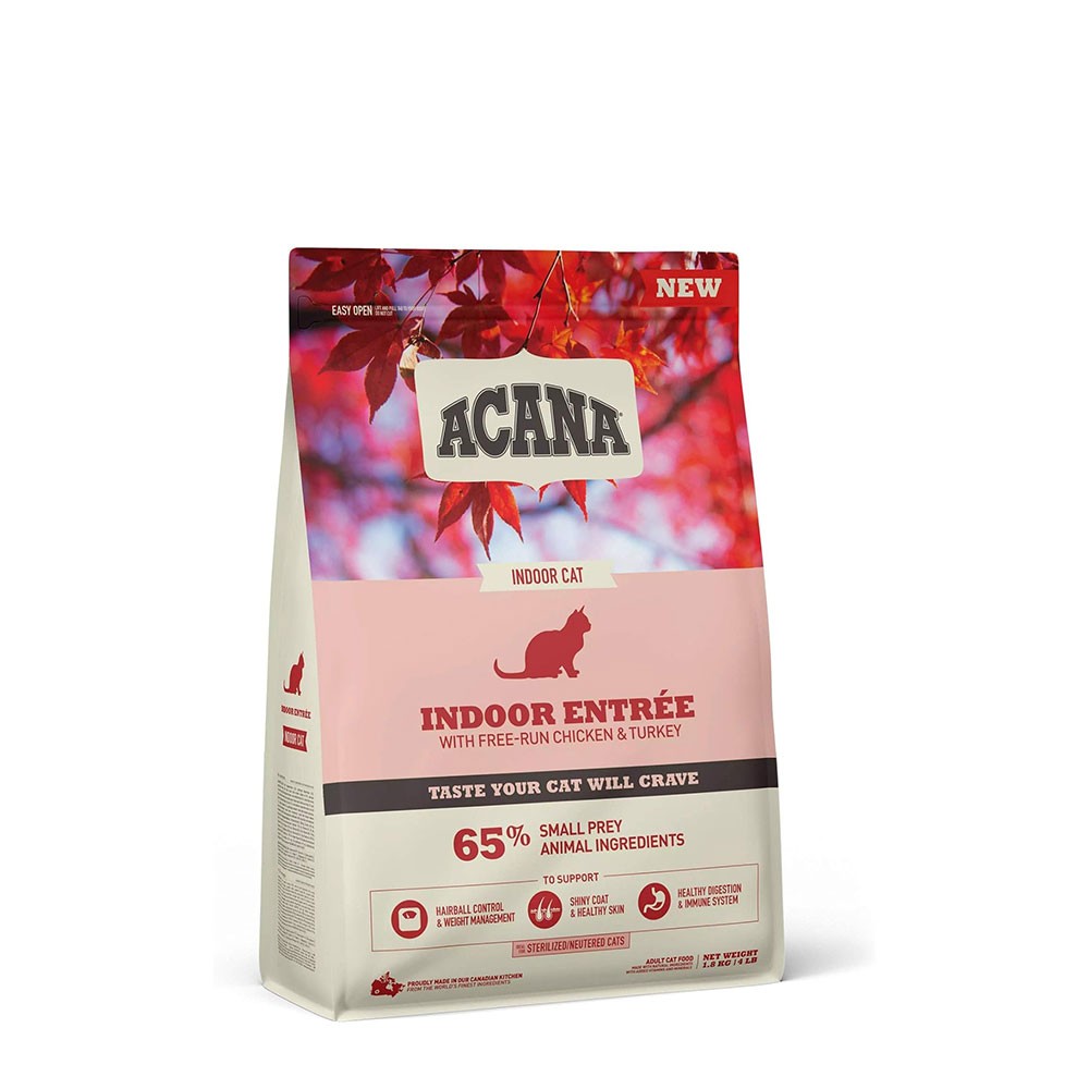 Acana Cat Indoor Entrée 1,8 kg – Crocchette Grain Free per Gatti da Interno