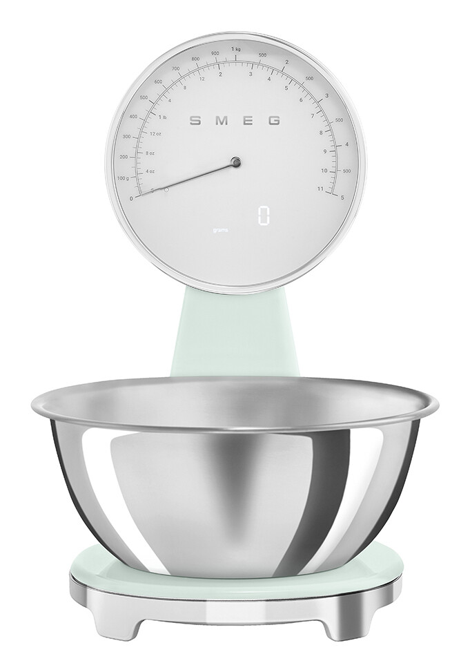 Smeg Bilancia da Cucina Analogica Digitale Max 5 Kg Verde KSF01PGWW 50's Style
