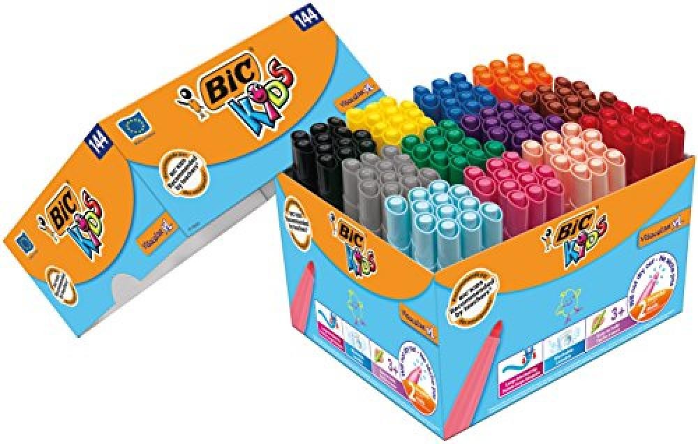 (TG. Pack of 144) BIC Kids Visacolor XL - Confezione da 144 pennarelli colorati