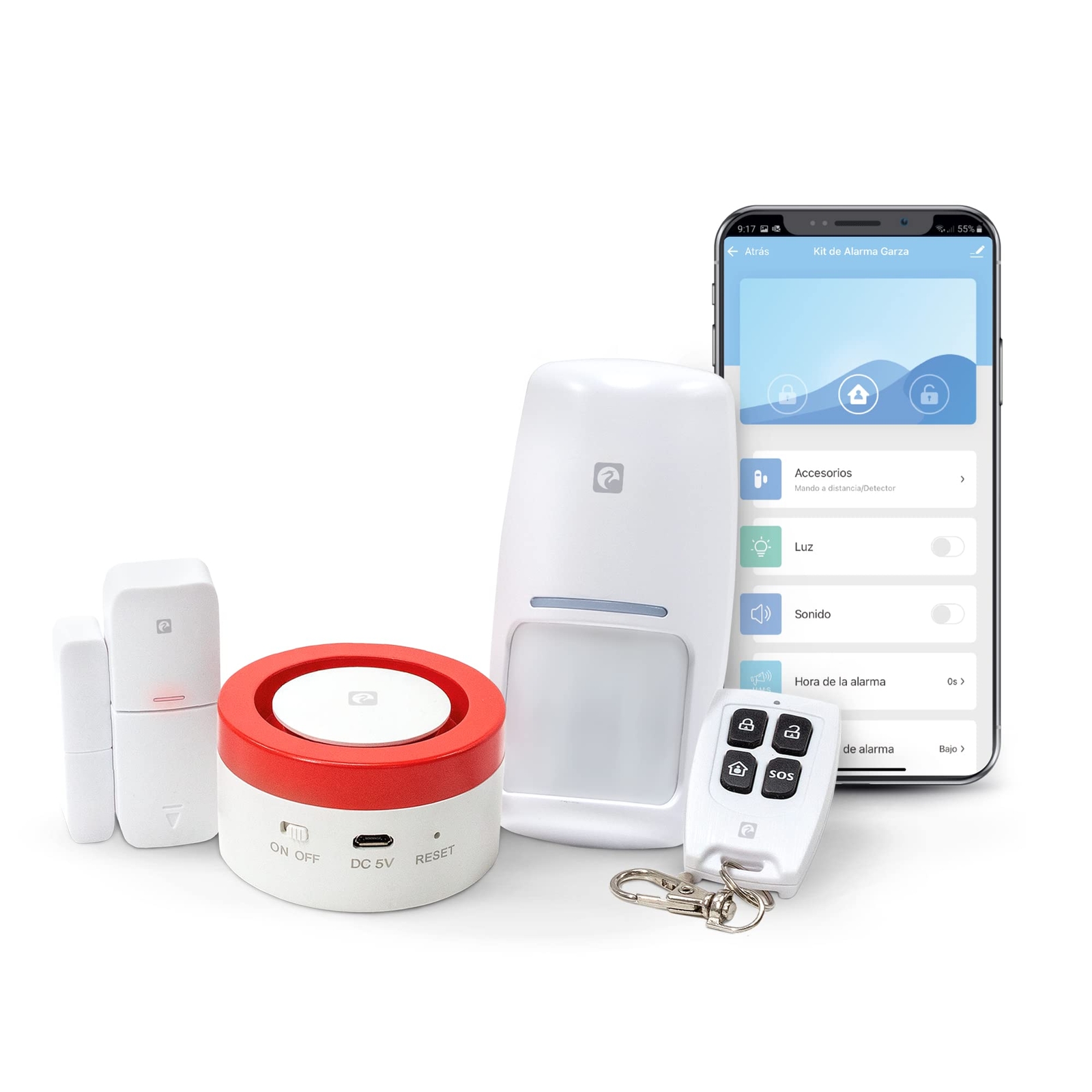 Garza Smart Kit Wifi Smart Home sistema di allarme 120 dB sirena