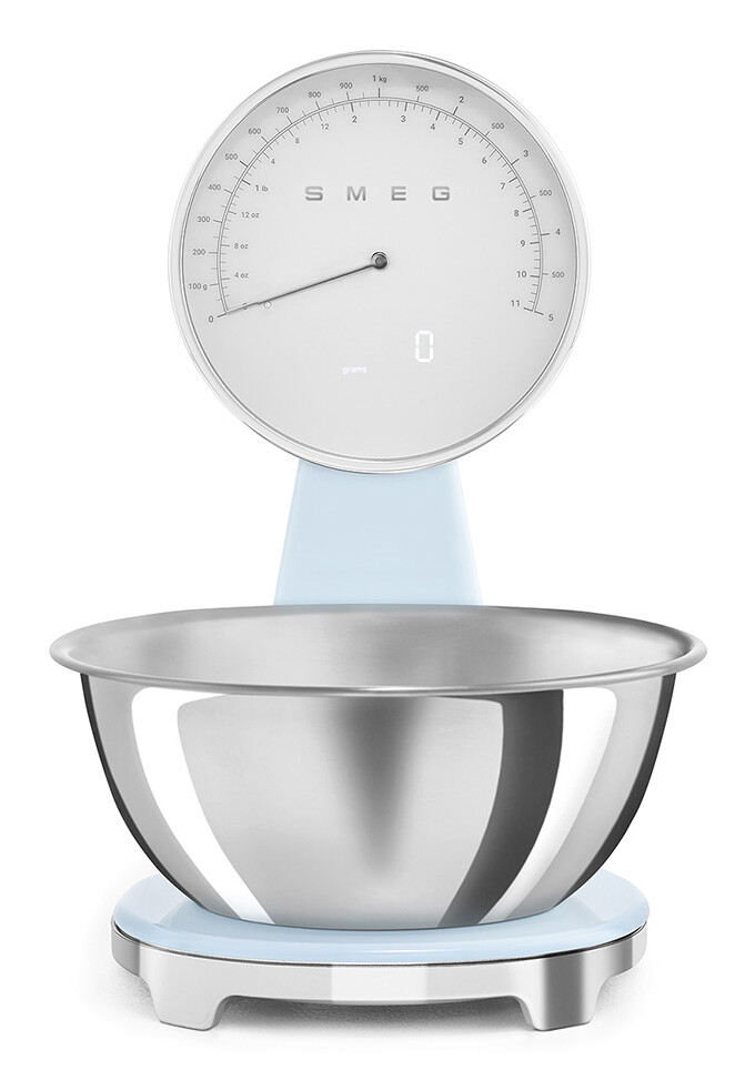 Smeg Bilancia da Cucina Analogica Digitale Max 5 Kg Azzurro KSF01PBWW 50's Style