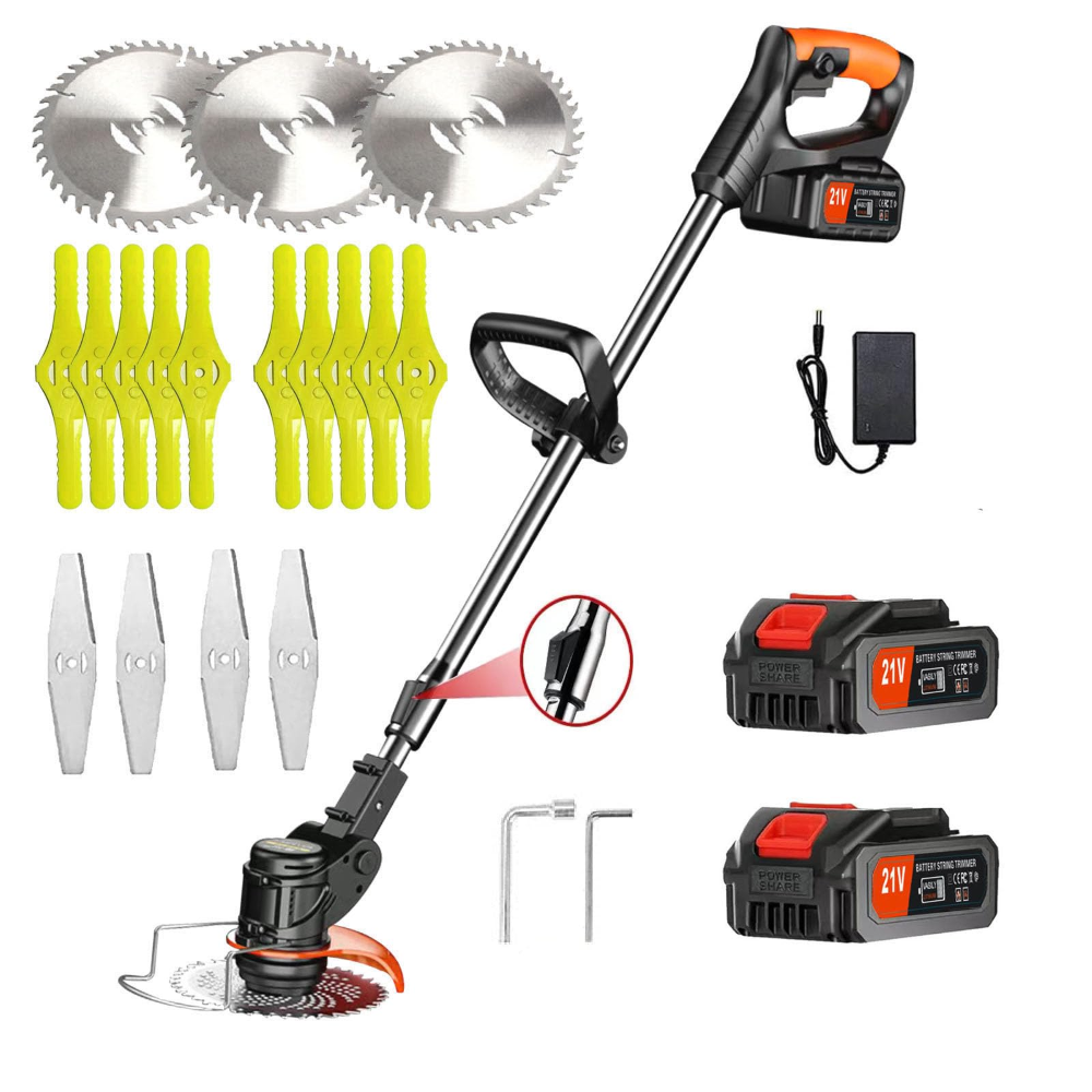 Decespugliatore a Batteria 21V Tagliabordi a Batteria, Decespugliatore Multifunz