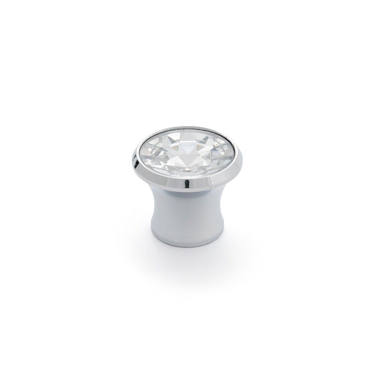Pomo Rei 943 Alluminio Cristallo Ø 27 x 23 mm 4 Pezzi