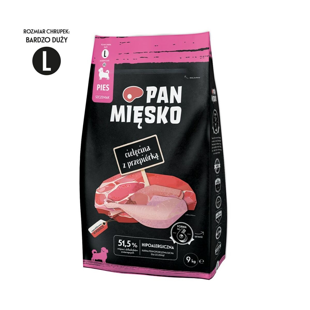 mangime PAN MIĘSKO L Carne di vitello 9 kg