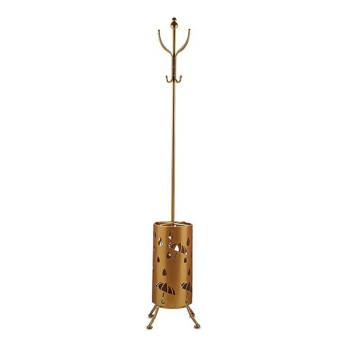 Appendiabiti Portaombrelli Dorato Metallo [44 x 185 x 44 cm]