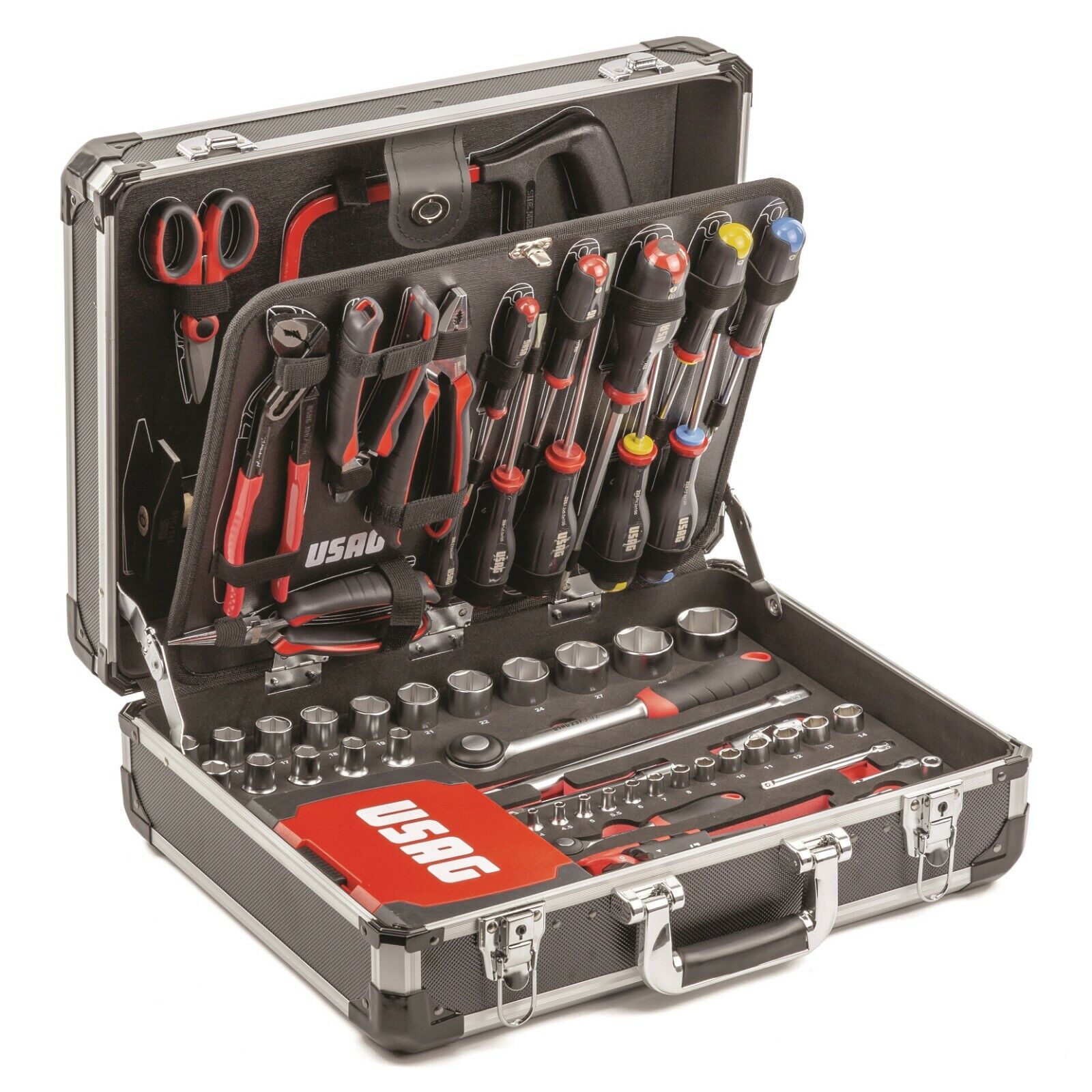 USAG 002 JMA VALIGIA VALIGETTA CON ASSORTIMENTO SET 181 PEZZI UTENSILI ATTREZZI