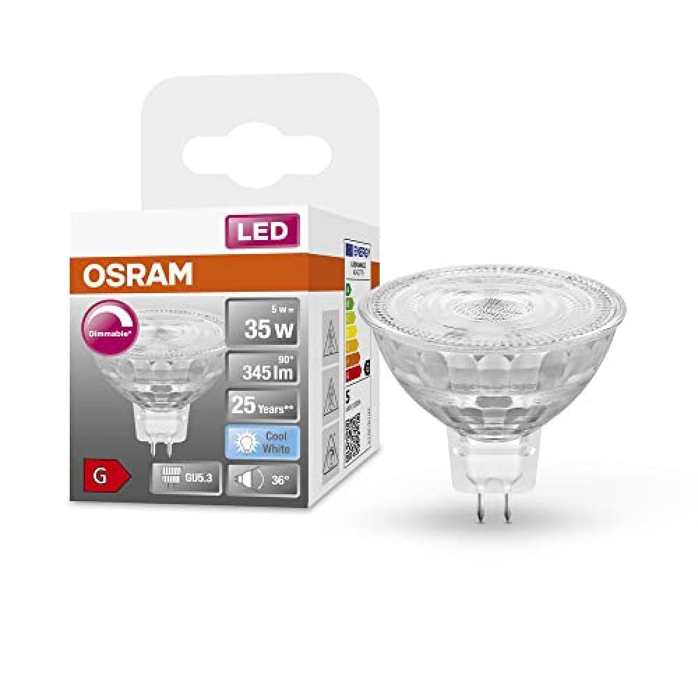 (TG. Confezione multipla) OSRAM Lampada a riflettore Superstar, GU5.3-base vetro
