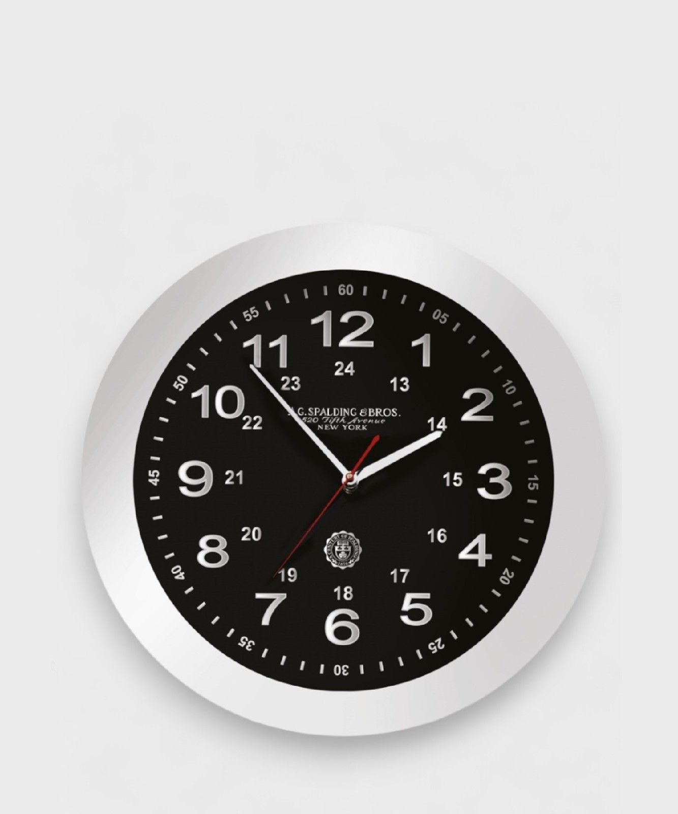AG Spalding & Bros Twentyfour wall clock orologio da muro 40 cm nero 809133.U900